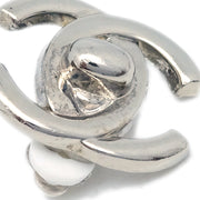 Chanel CC Turnlock Earrings Clip-On Silver Small 96P