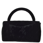 Chanel 1994-1996 Black Velvet Classic Single Flap Medium Handbag