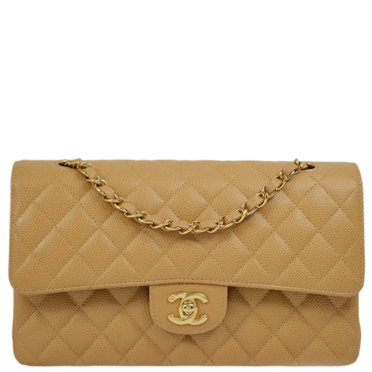 Chanel 2003-2004 Caviar Medium Classic Double Flap Bag