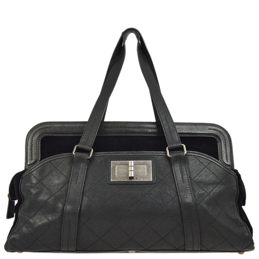 Chanel 2006-2008 Black Mademoiselle Lock Tote Bag