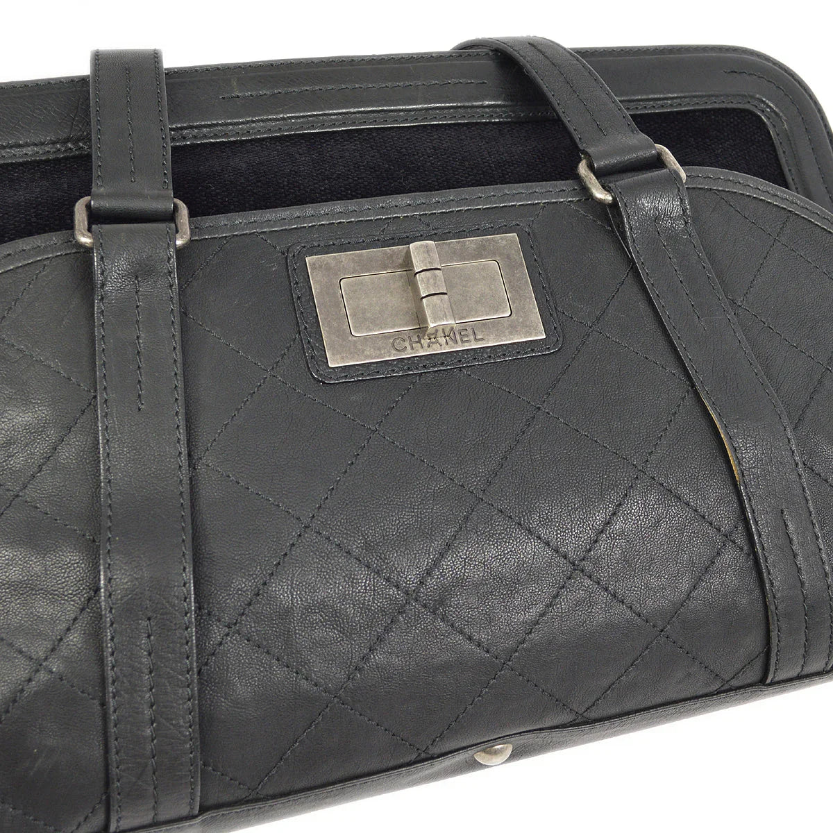 Chanel 2006-2008 Black Mademoiselle Lock Tote Bag