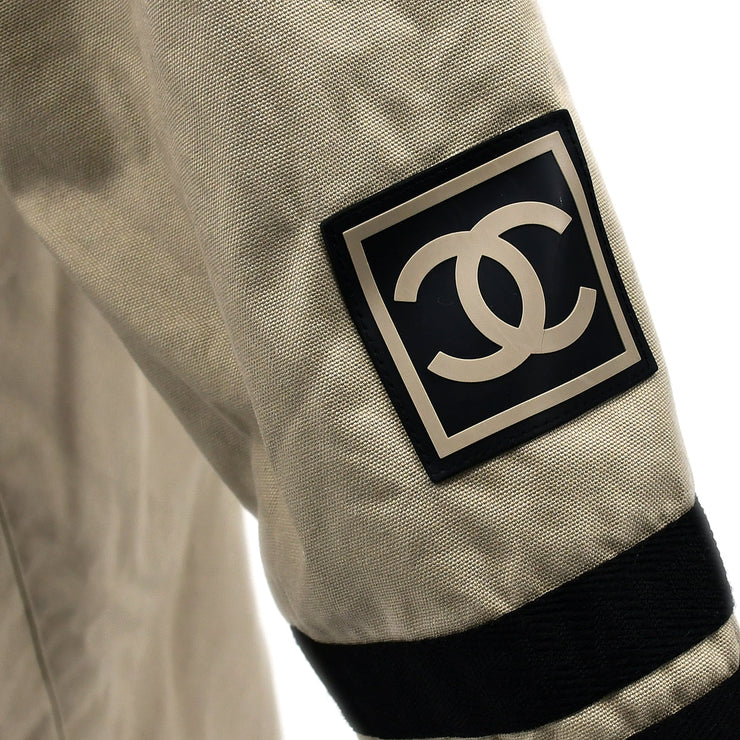 Chanel Sport Line Hooded Coat Beige #36