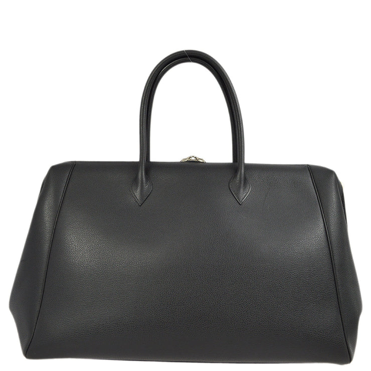 Hermes 2006 Black Vache Liegee Paris Bombay 50 Handbag