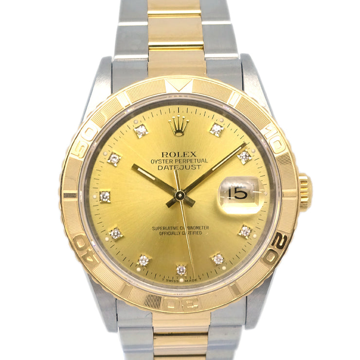ロレックス オイスターパーペチュアルデイトジャストサンダーバード 腕時計 Ref.16263G 18KYG SS ダイヤモンド