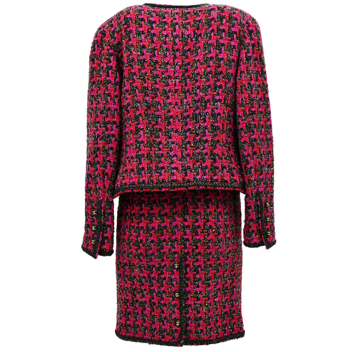 Chanel 1994 Open Front Jacket Skirt Suit #38