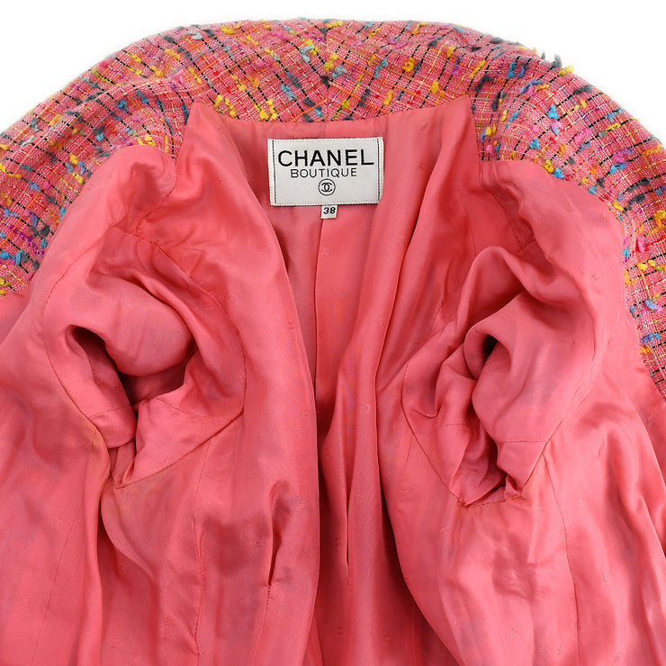 Chanel single breasted tweed boucle jacket #38