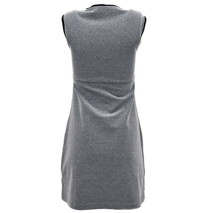 Chanel V-neck Sleeveless Dress Gray