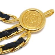 Chanel Medallion Chain Belt Black 94A Small Good