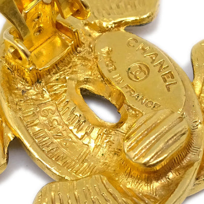 Chanel CC Earrings Clip-On Gold 2459