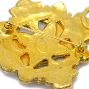 Chanel Filigree Gripoix Brooch Pin Gold 94A