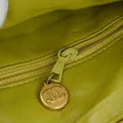 Chanel Green Lambskin Braided Shoulder Bag