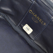 Chanel Blue Denim Timeless Vanity Handbag