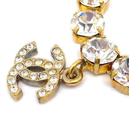 Chanel Rhinestone Bracelet Gold 96P