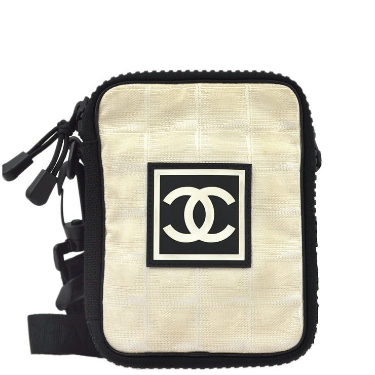 Chanel 2003-2004 Beige Travel Sport Line Shoulder Bag