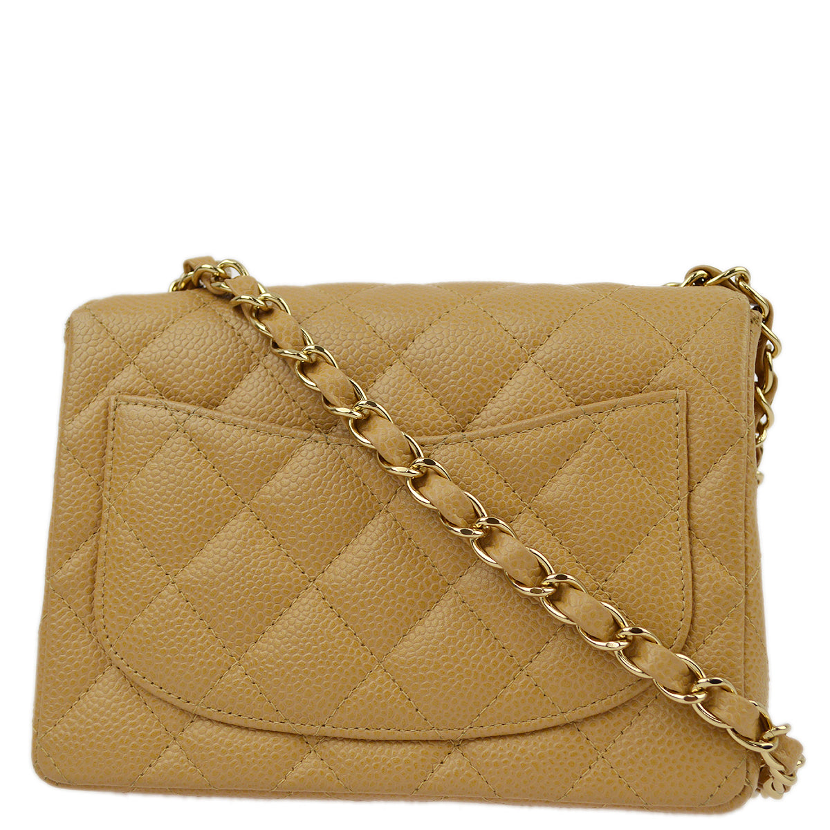 Chanel 2003-2004 Caviar Mini Classic Square Flap Bag 17