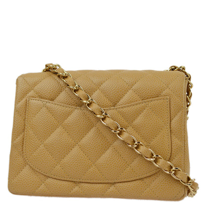 Chanel 2003-2004 Caviar Mini Classic Square Flap Bag 17