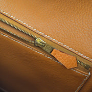 Hermes 1995 Natural Sable Ardennes Birkin 35 Handbag