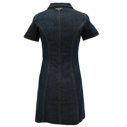 Chanel Denim Dress Navy #36