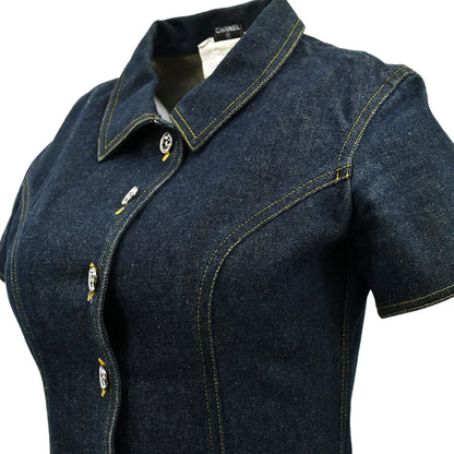 Chanel Denim Dress Navy #36