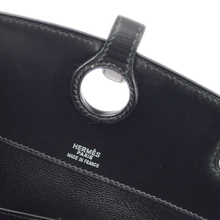 Hermes 1999 Black Box Calf Dalvy 30 Handbag