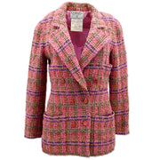 Chanel Fall 1994 single-breasted tweed boucle jacket #40