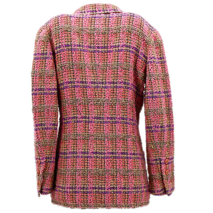 Chanel Fall 1994 single-breasted tweed boucle jacket #40