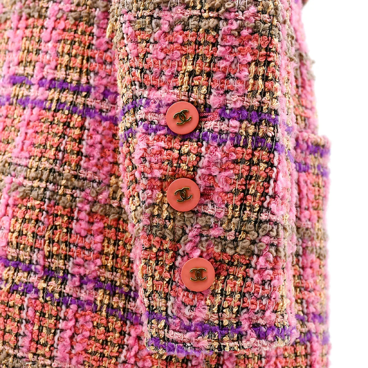 Chanel Fall 1994 single-breasted tweed boucle jacket #40