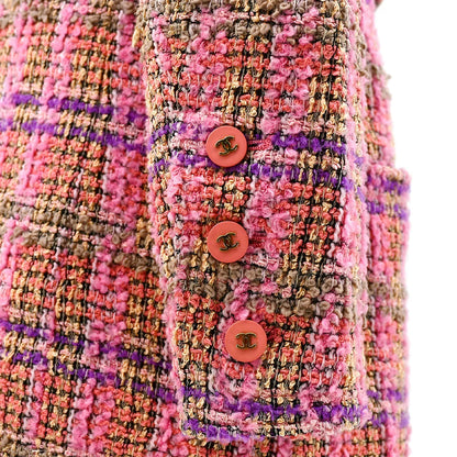 Chanel Fall 1994 single-breasted tweed boucle jacket #40