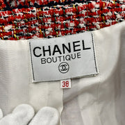 Chanel Collarless Jacket Red 95C #38