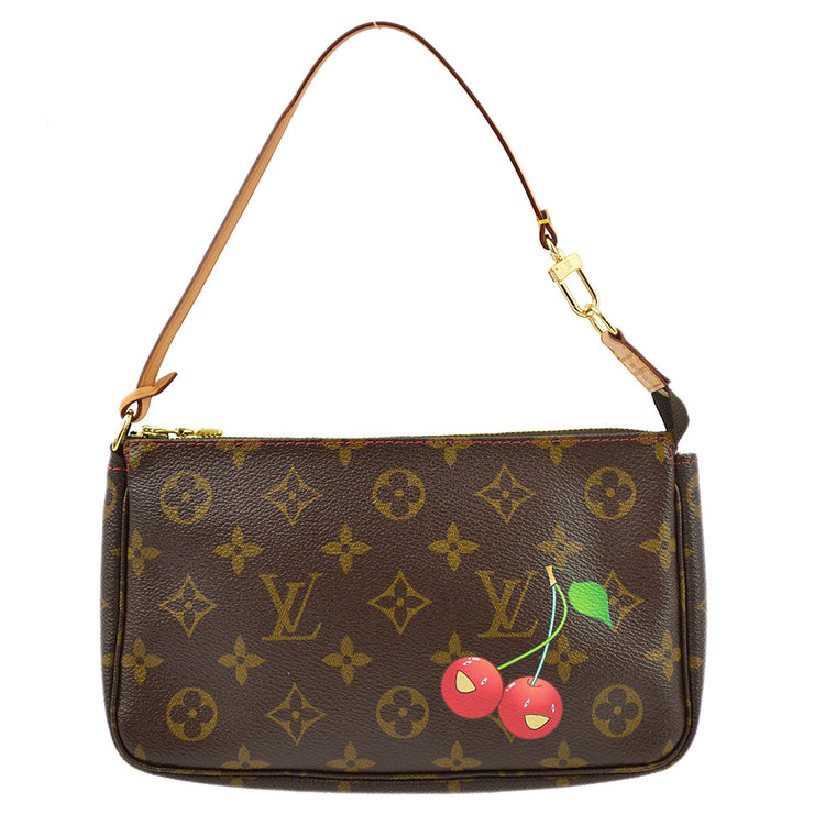 Louis Vuitton 2005 Monogram Cherry Pochette Accessoires Handbag M95008