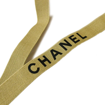 Chanel Logo Suspenders Beige