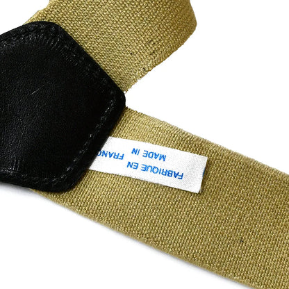 Chanel Logo Suspenders Beige