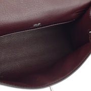 Hermes 2004 Prune Swift Kelly Pochette Handbag