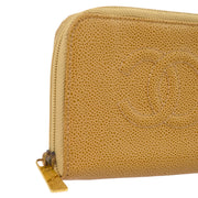 Chanel Beige Caviar Wallet Purse