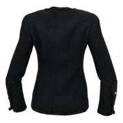 Chanel Collarless Jacket Black
