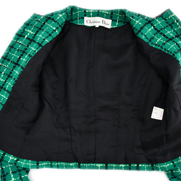 Christian Dior Collarless Jacket Green #9