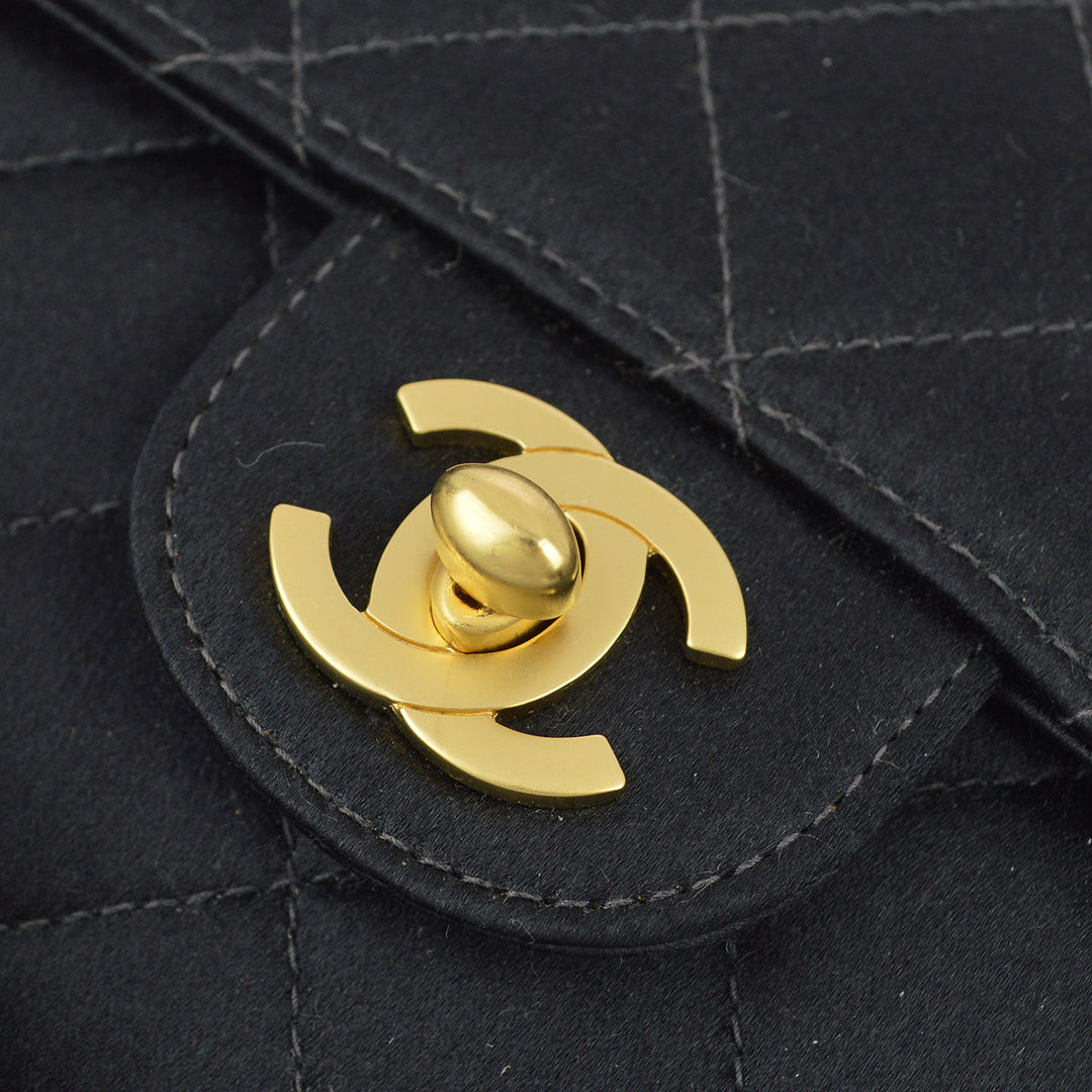 Chanel 2000-2001 Satin Mini Classic Square Flap Shoulder Bag Chanel 2000-2001 Satin Mini Classic Square Flap Shoulder Bag
