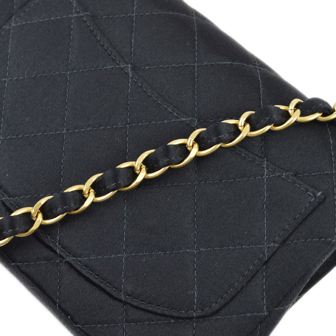 Chanel 2000-2001 Satin Mini Classic Square Flap Shoulder Bag Chanel 2000-2001 Satin Mini Classic Square Flap Shoulder Bag
