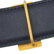 Hermes Red Box Calf Constance Reversible Belt #74 Small Good