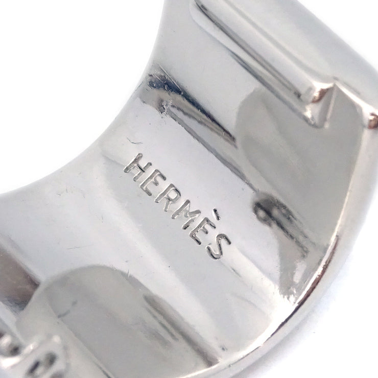 Hermes Silver Enamel Cloisonne Ware Earrings Clip-On