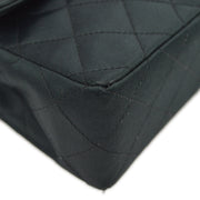 Chanel Black Satin Mini Classic Square Flap Shoulder Bag 17