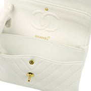 Chanel 1991-1994 Lambskin Chevron Medium Classic Double Flap Bag