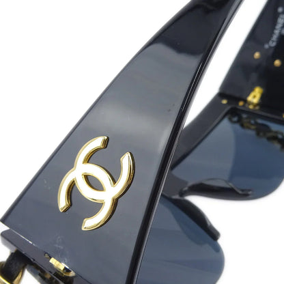 Chanel Chain Sunglasses Eyewear Black Small Good