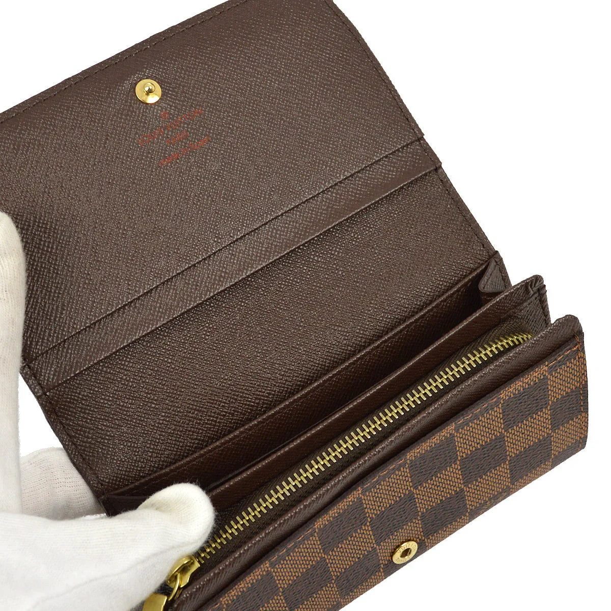 Louis Vuitton 2009 Damier Porte Monnaie Billets Tresor Wallet N61736