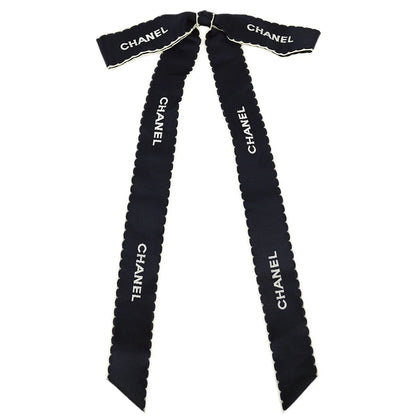Chanel Bow Brooch Pin Navy