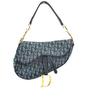 Christian Dior Navy Trotter Saddle Handbag
