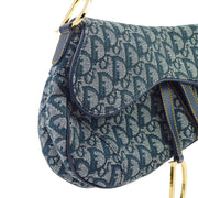 Christian Dior 2000 Navy Trotter Saddle Handbag