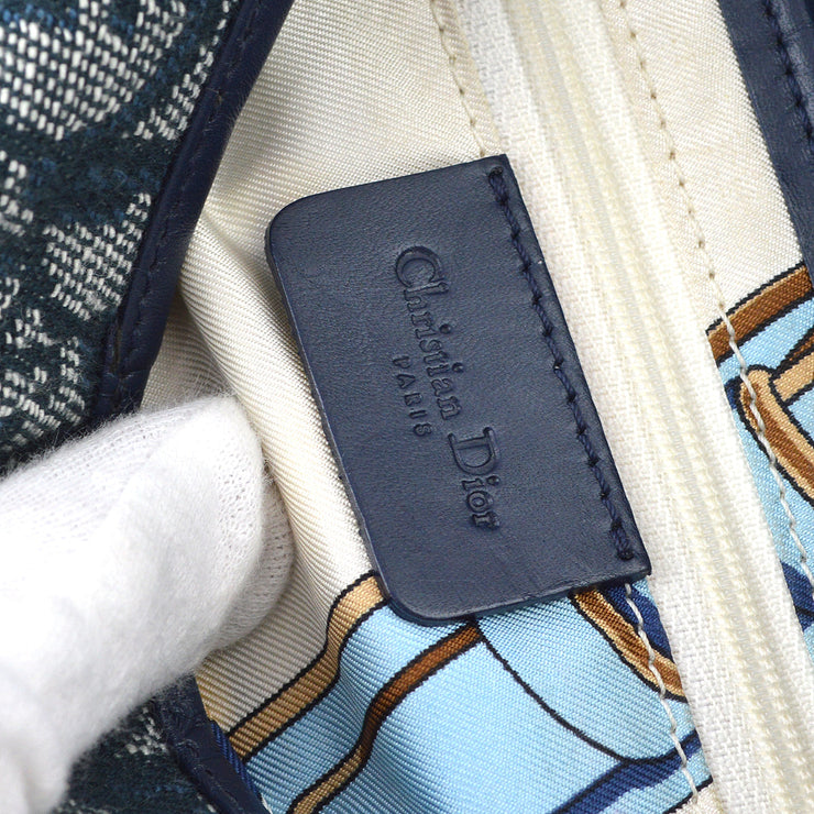 Christian Dior 2000 Navy Trotter Saddle Handbag