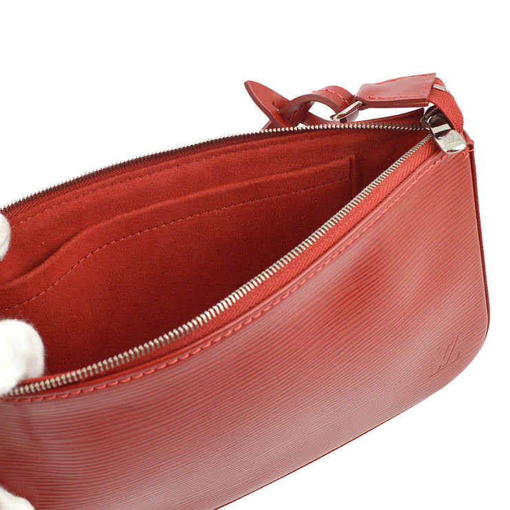 Louis Vuitton 2012 Red Epi Pochette Accessoires Handbag M41157