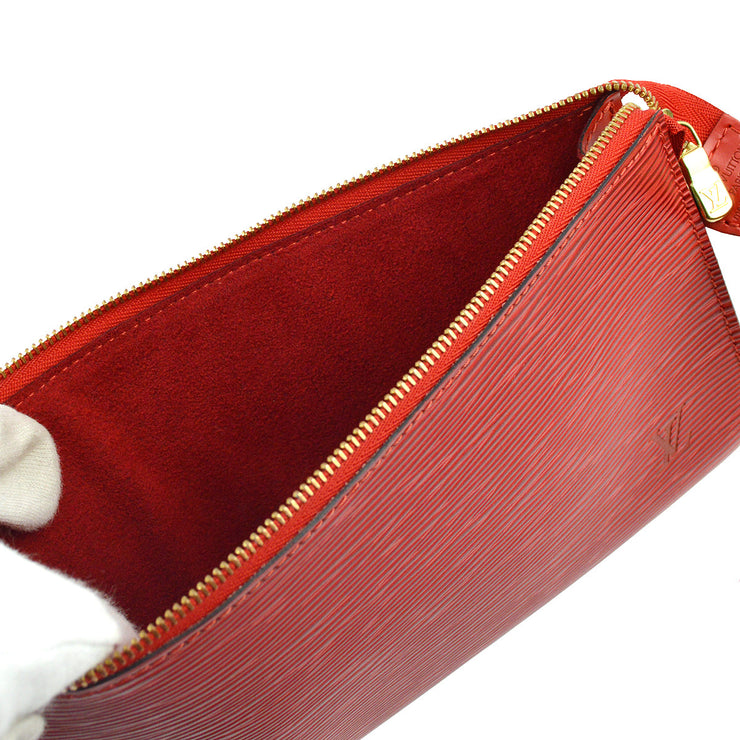 Louis Vuitton 1999 Red Epi Pochette Accessoires Handbag M52947